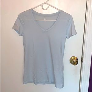 light blue t-shirt